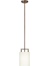 Hampton Single Pendant With Linen Drum Shade